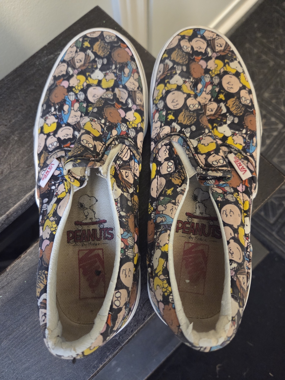 Kids Size 3 Vans X Peanuts Slip Ons